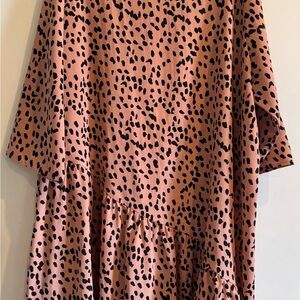 Hayden Pink and Black Midi Dress